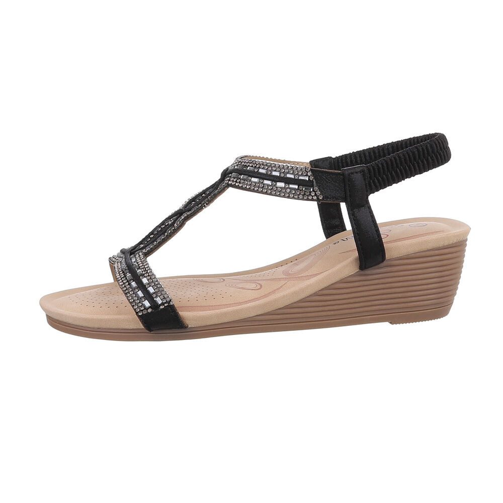 Ital-Design Elegante Wedge-Sandalen mit Komfort- und Stilelementen Keilsand günstig online kaufen