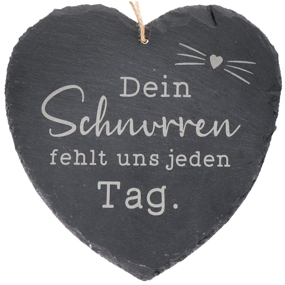 Spruchreif® Dekohänger Großes Schieferherz mit Gravur, Wanddeko – Bild 2 von 3