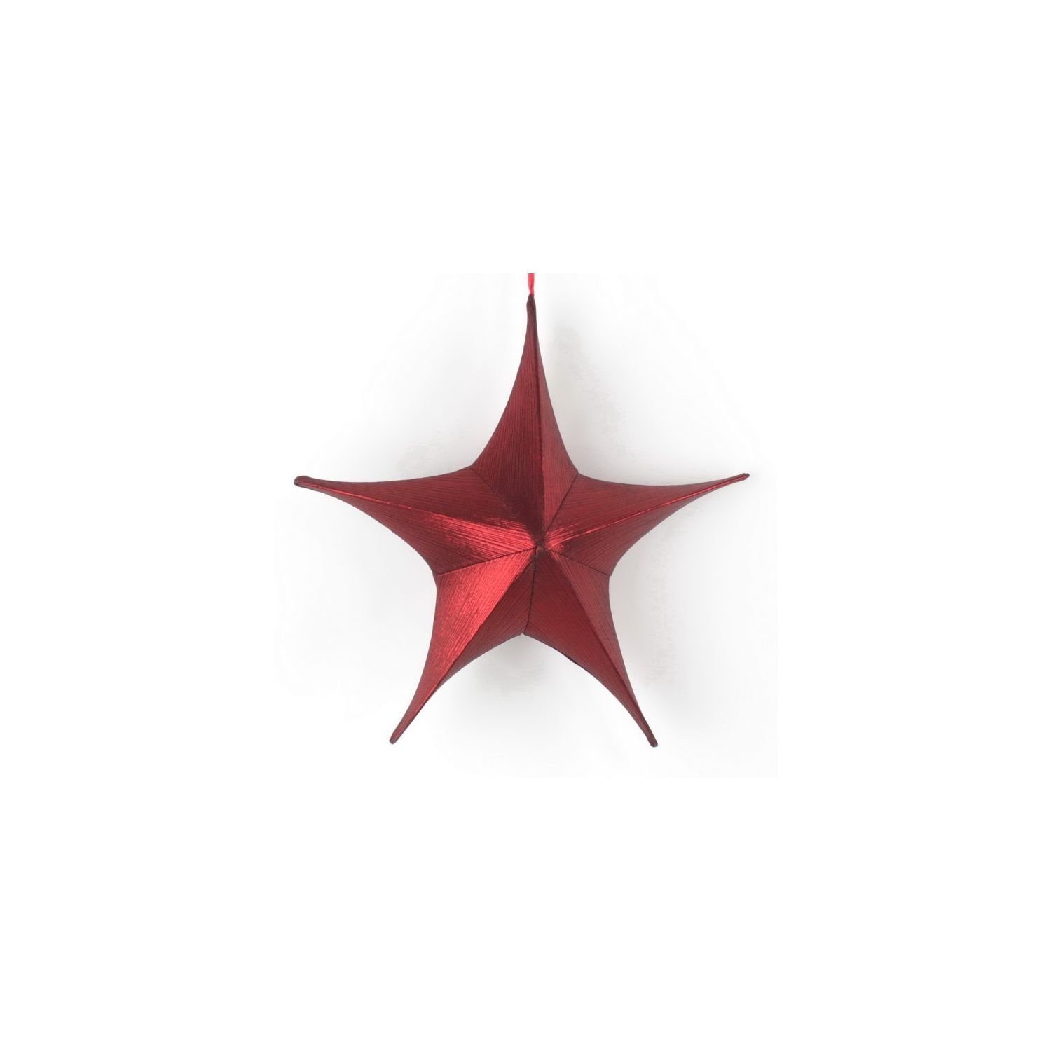 Werner Voß Weihnachtsfigur Dekostern Starlet - rot-metallic - 100% Poylester - Durchmesser 135 cm