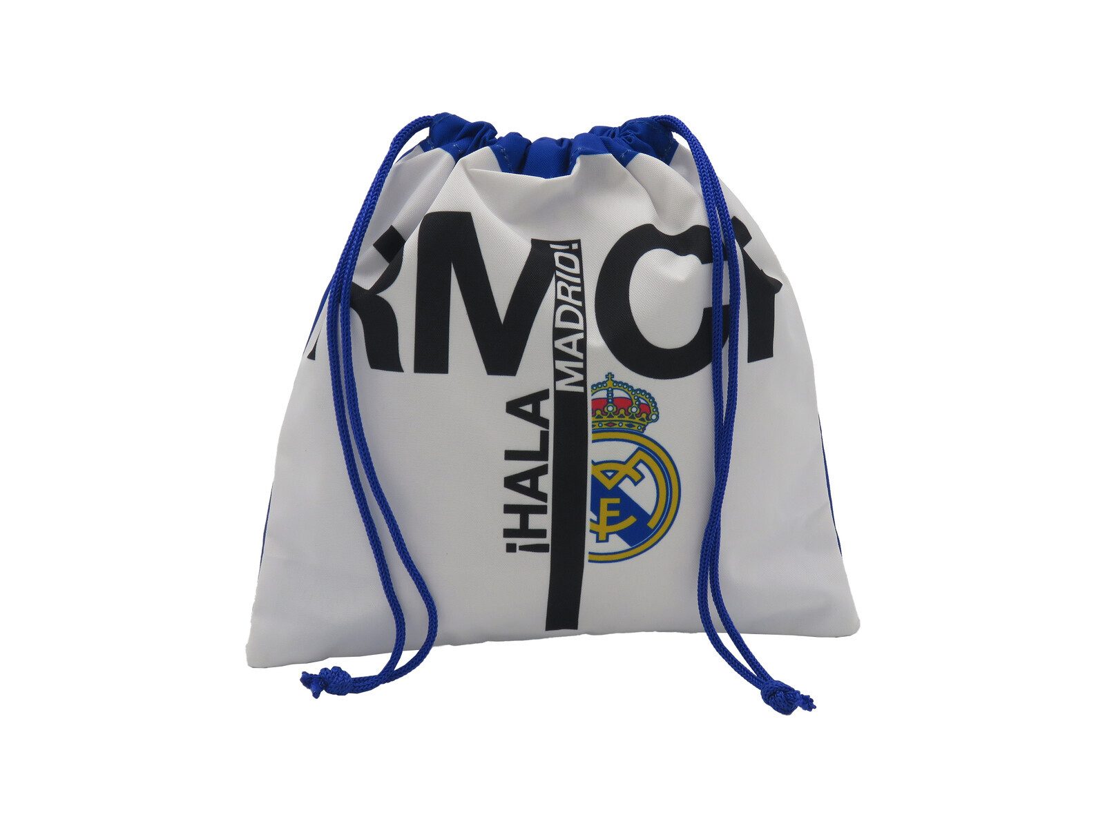 Real Madrid Frischhaltebeutel - Snackbeutel 25 × 25 × 1 cm mit Kordelzug für Schule Kindergarten