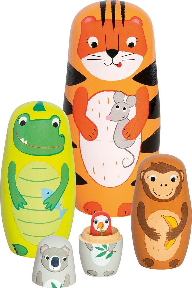 goki Steckspielzeug goki Matroschka Puppen, Tiger Tavi und seine Freunde