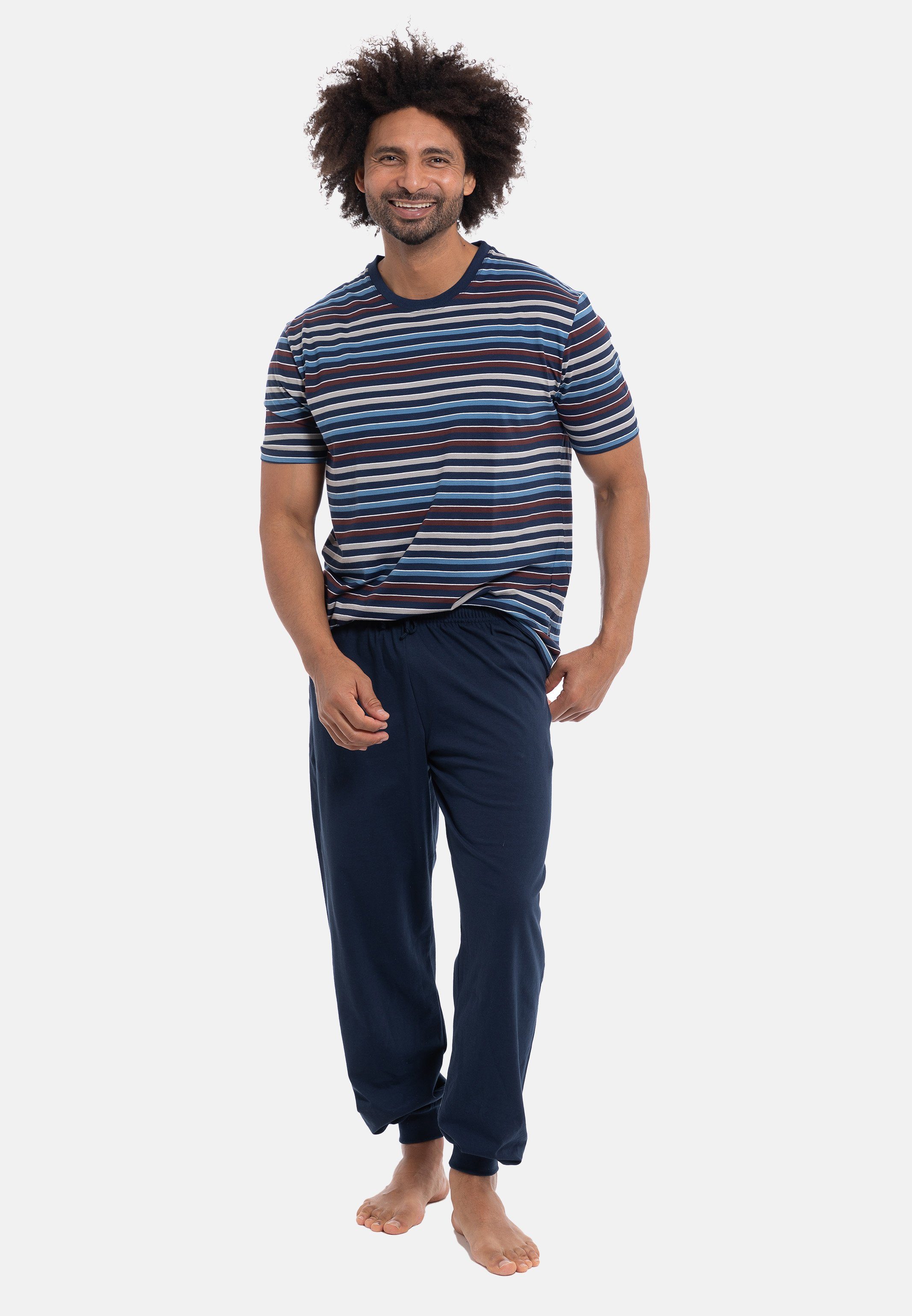 Ammann Pyjama Organic Bio - Aus - 100% Schlafanzug Baumwolle Kurzarm tlg) Baumwolle 2 Cotton (Set