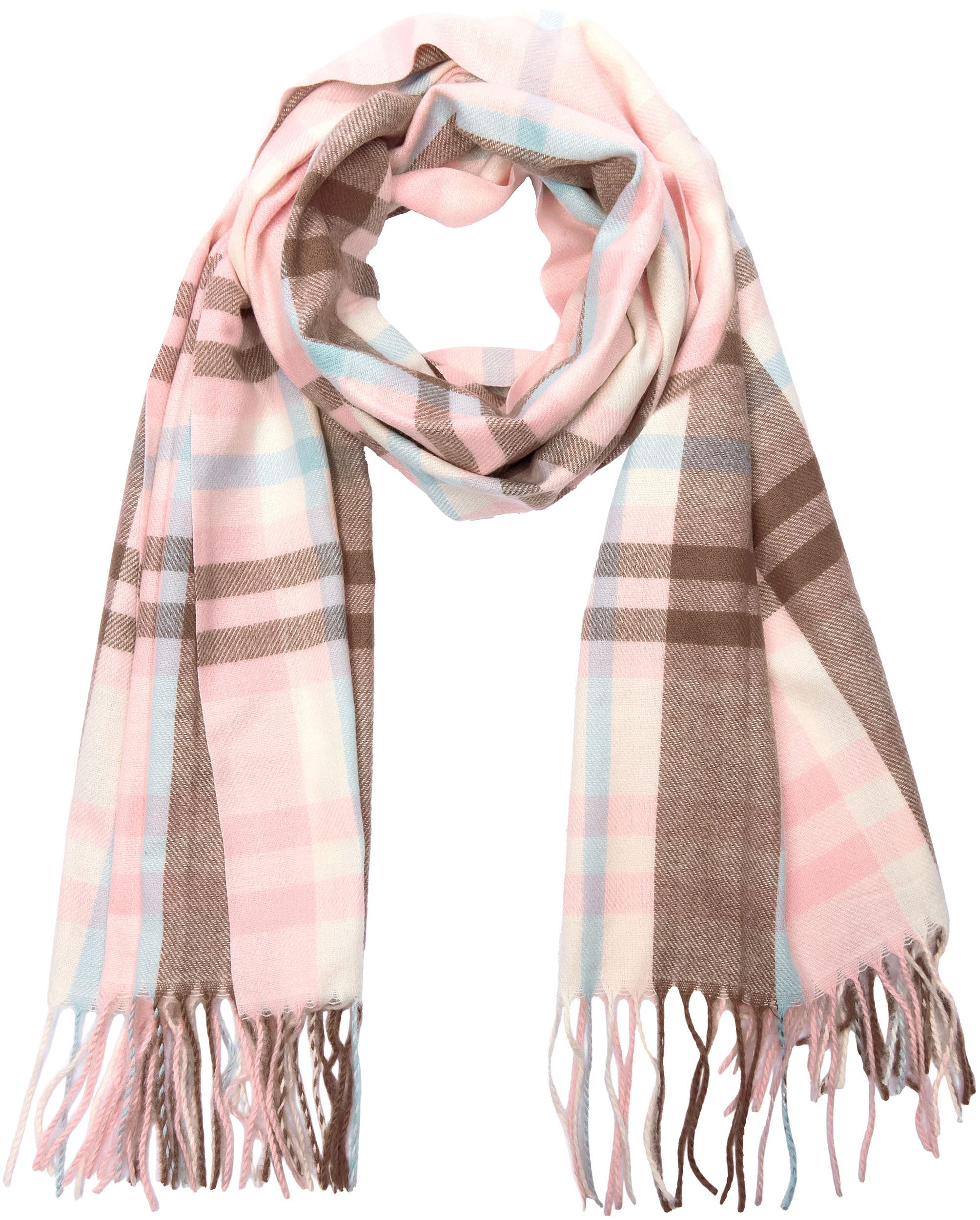 BRUBAKER Schal Cashmirillo Schal Kariert für Damen und Herren - 70 x 200 cm, (Herbstschal Winterschal mit weichem Kaschmir-Gefühl, 1-St), Warm, Kuschelig und Oversized - Damenschal für Herbst und Winter