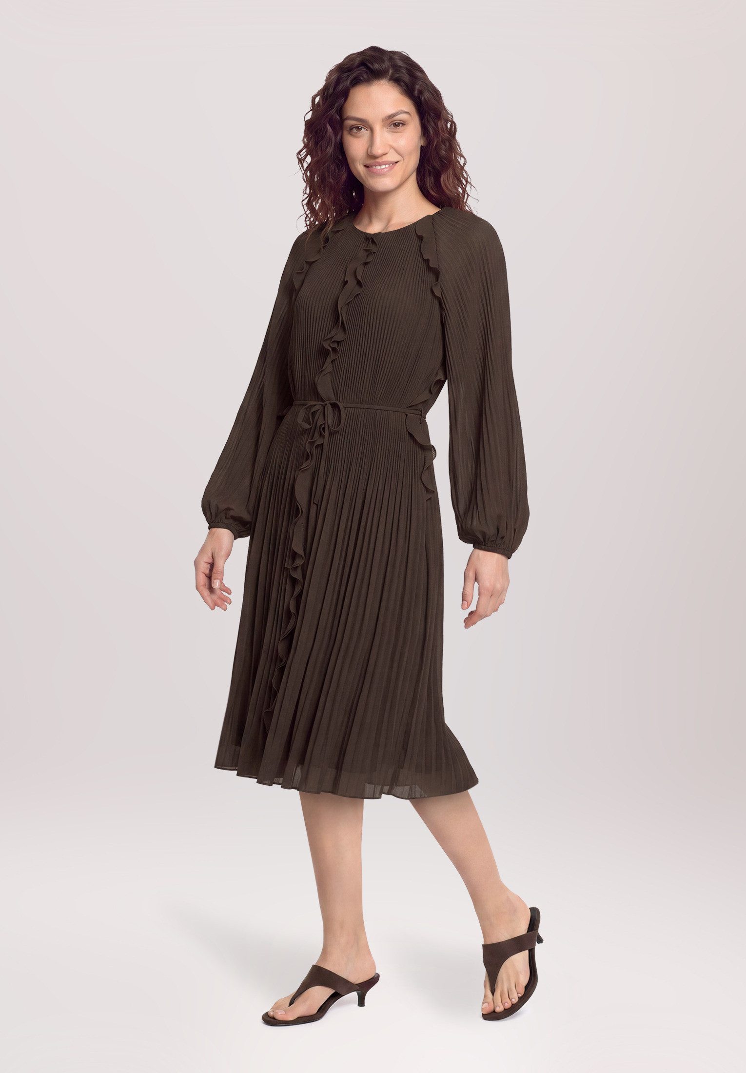 Cartoon Chiffonkleid Damen mit Rüschen