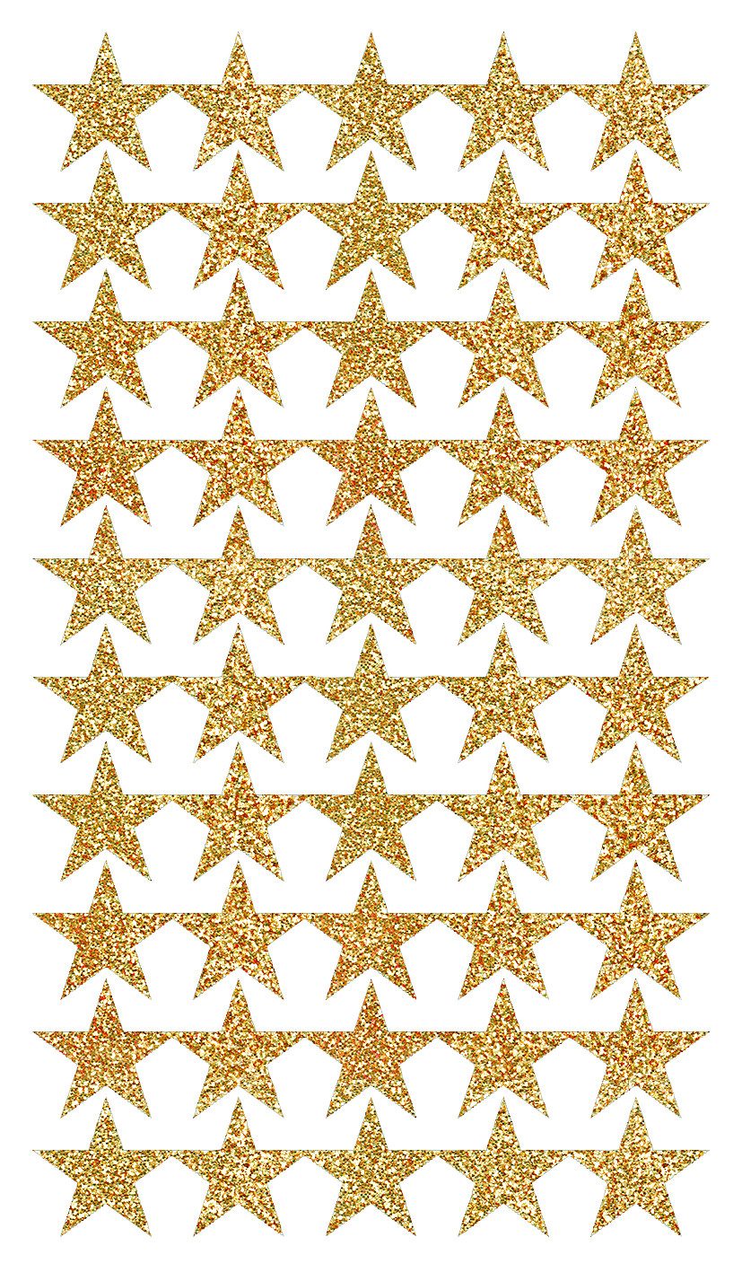 Rico Design Sticker Sterne, (4-tlg), gold, 200 Stück