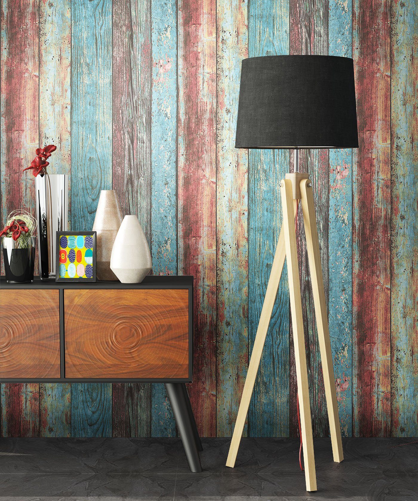 Newroom Vliestapete, Tapete Holzoptik Holztapete 3d günstig online kaufen