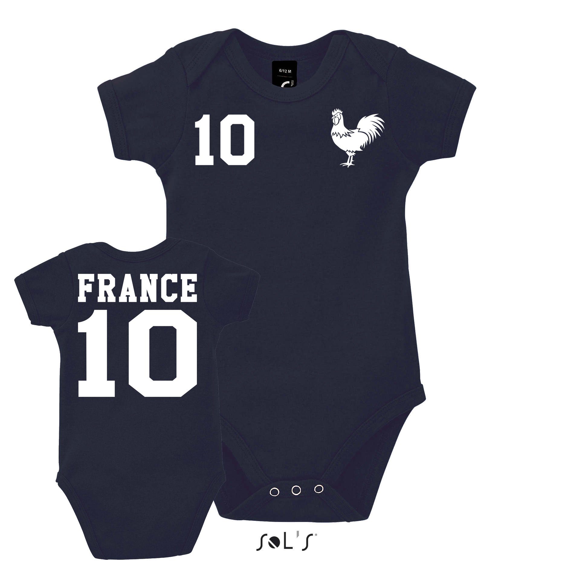 Strampler Brownie Kinder & France EM Trikot Weltmeister Sport Blondie Baby Fußball Frankreich