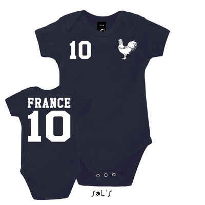 Blondie & Brownie Strampler Kinder Baby Frankreich France Sport Trikot Fußball Weltmeister EM