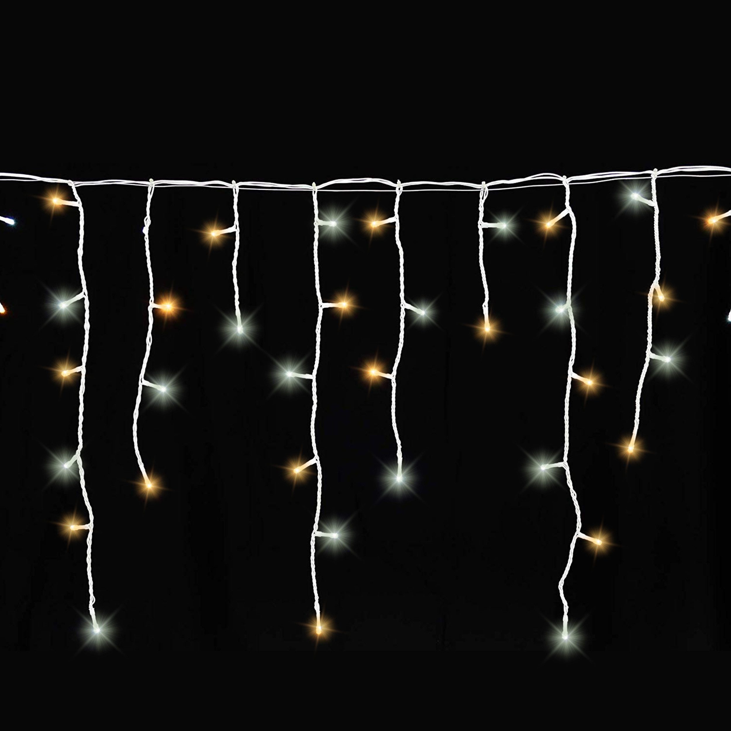 Gartenpirat LED-Lichterkette Eisregen LED-Beleuchtung Weihnachtsdeko für außen mit Timerfunktion, 6 m