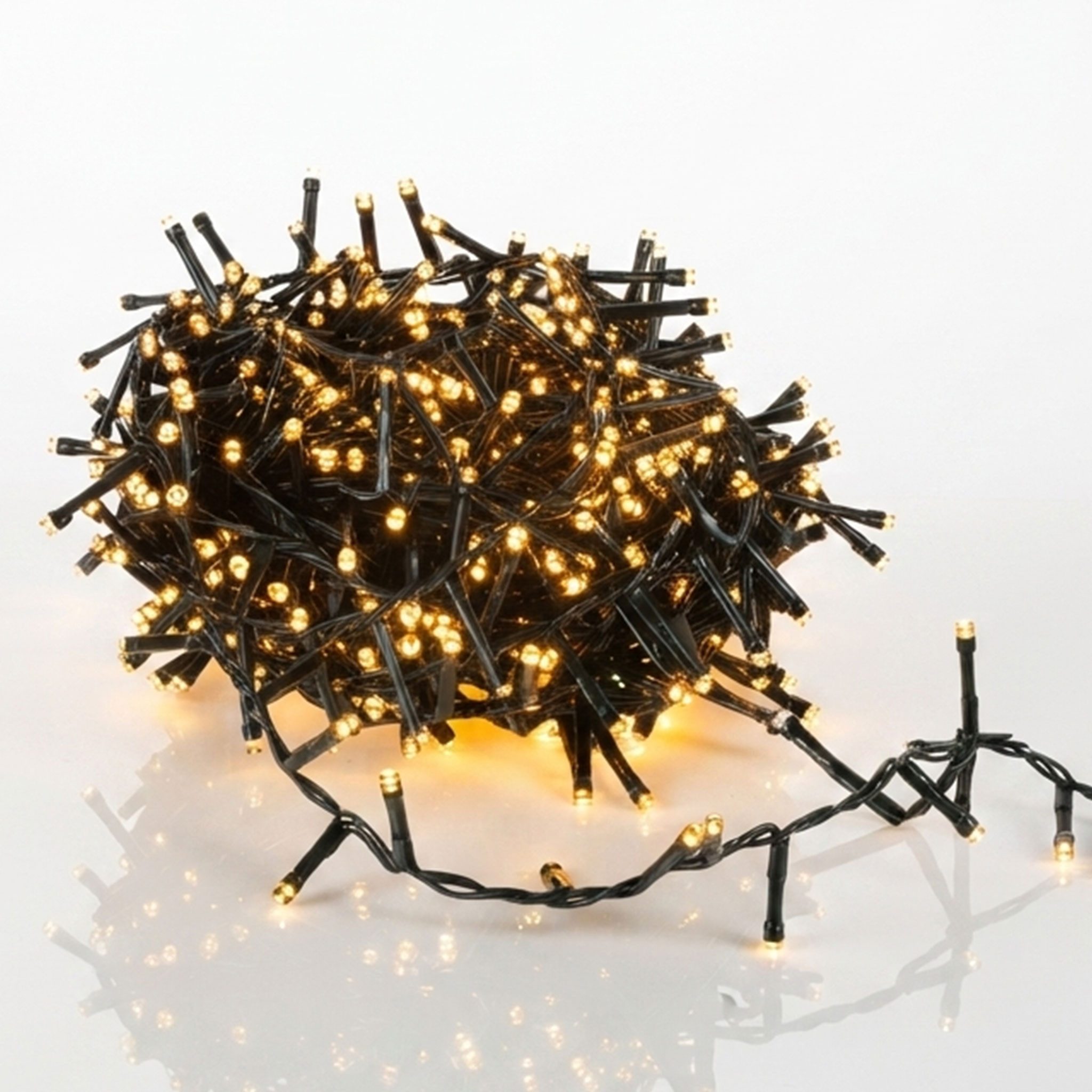 Spetebo Lichterkette LED Lichterkette extra warm weiß - 11 m / 560 LED, 560-flammig, mit Speicherchip