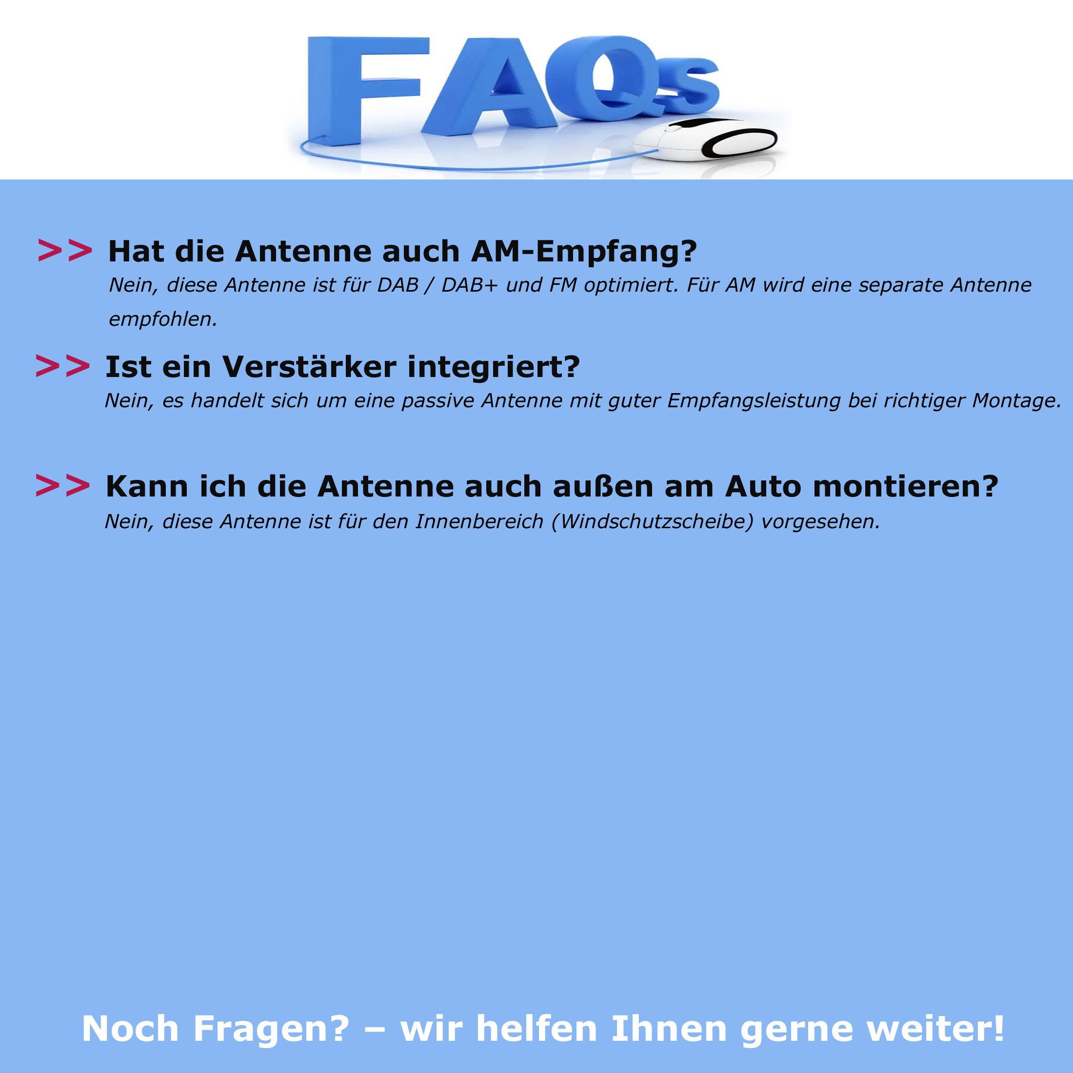 Bolwins A80 Auto KFZ DAB FM Radio Antenne Fakra Windschutzscheiben 3m Autoradio-Scheibenantenne (DAB, AM & FM, für Innenbereich und Außenbereich, Verstärkung: 5 dB), AM & FM Signal, Kabellänge von 3m