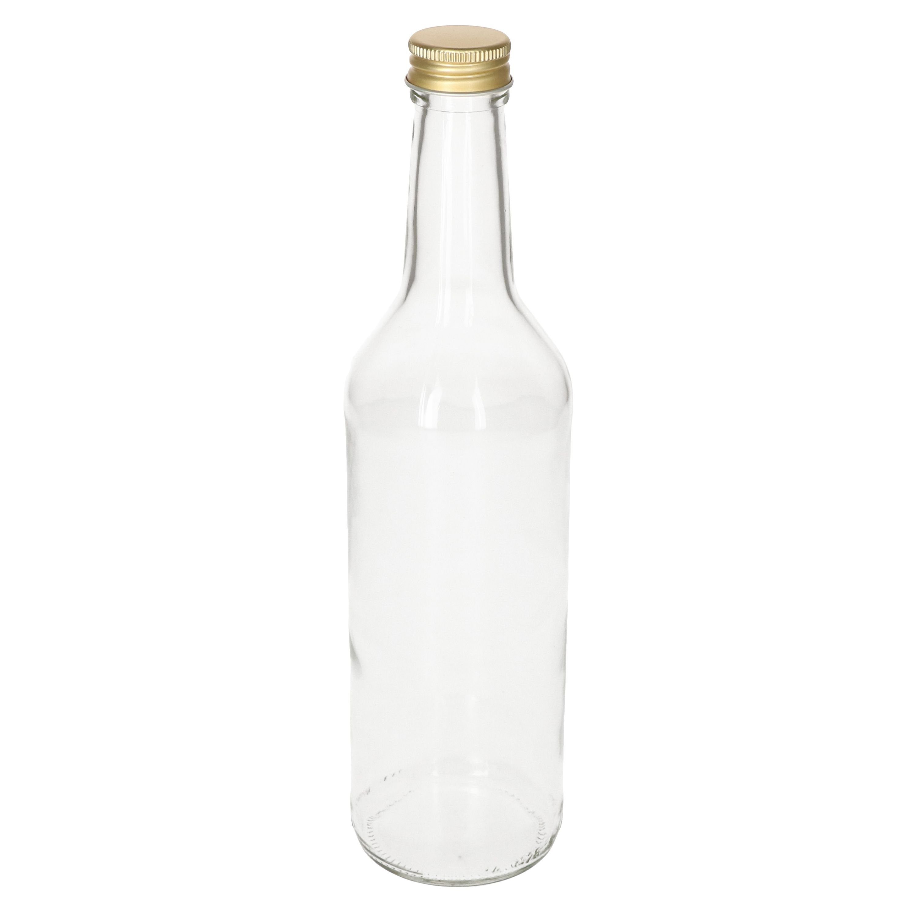 MamboCat Einmachglas + Geradhalsflasche 6er Gold, Glas 500 ml Schraubverschluss Set