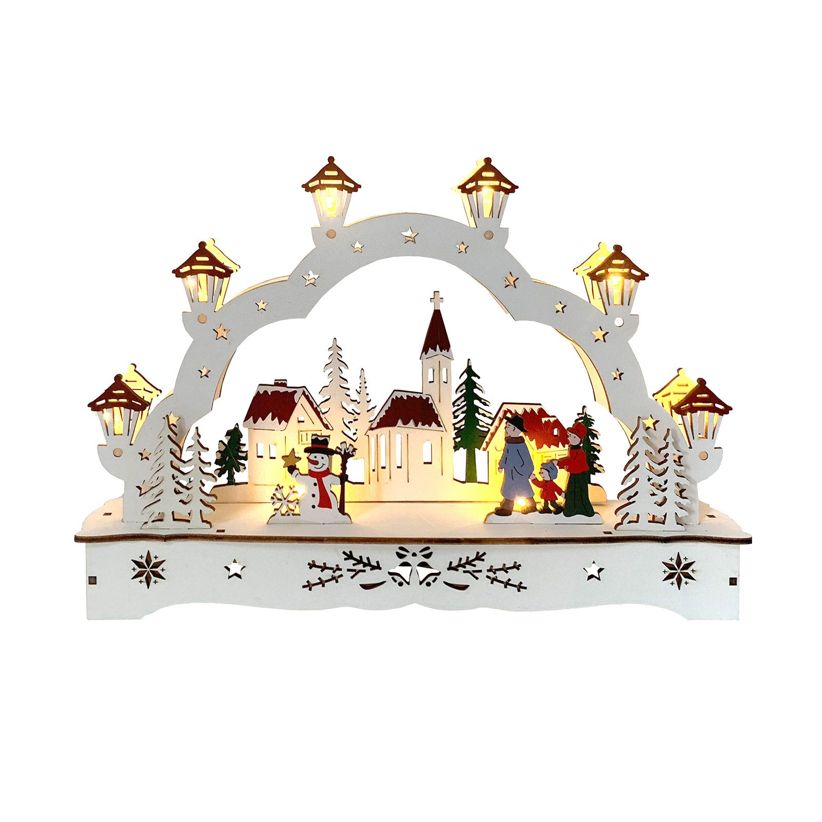 HTI-Living Schwibbogen Lichterbogen in modernem Weiß (1-tlg), Schwibbogen W günstig online kaufen