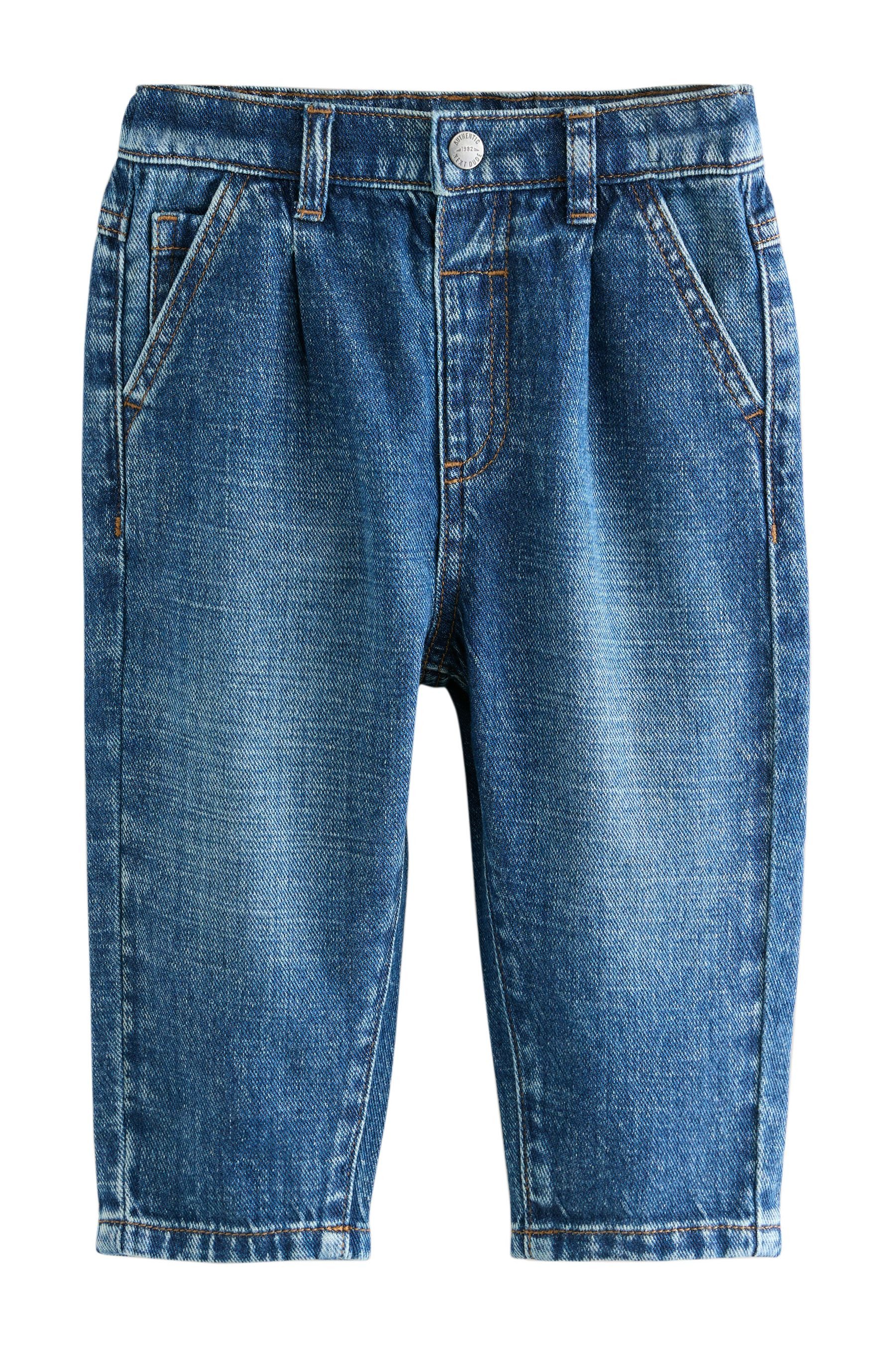 Next 5-Pocket-Jeans Jeans mit Bundfalten aus 100 % Baumwolle (1-tlg)