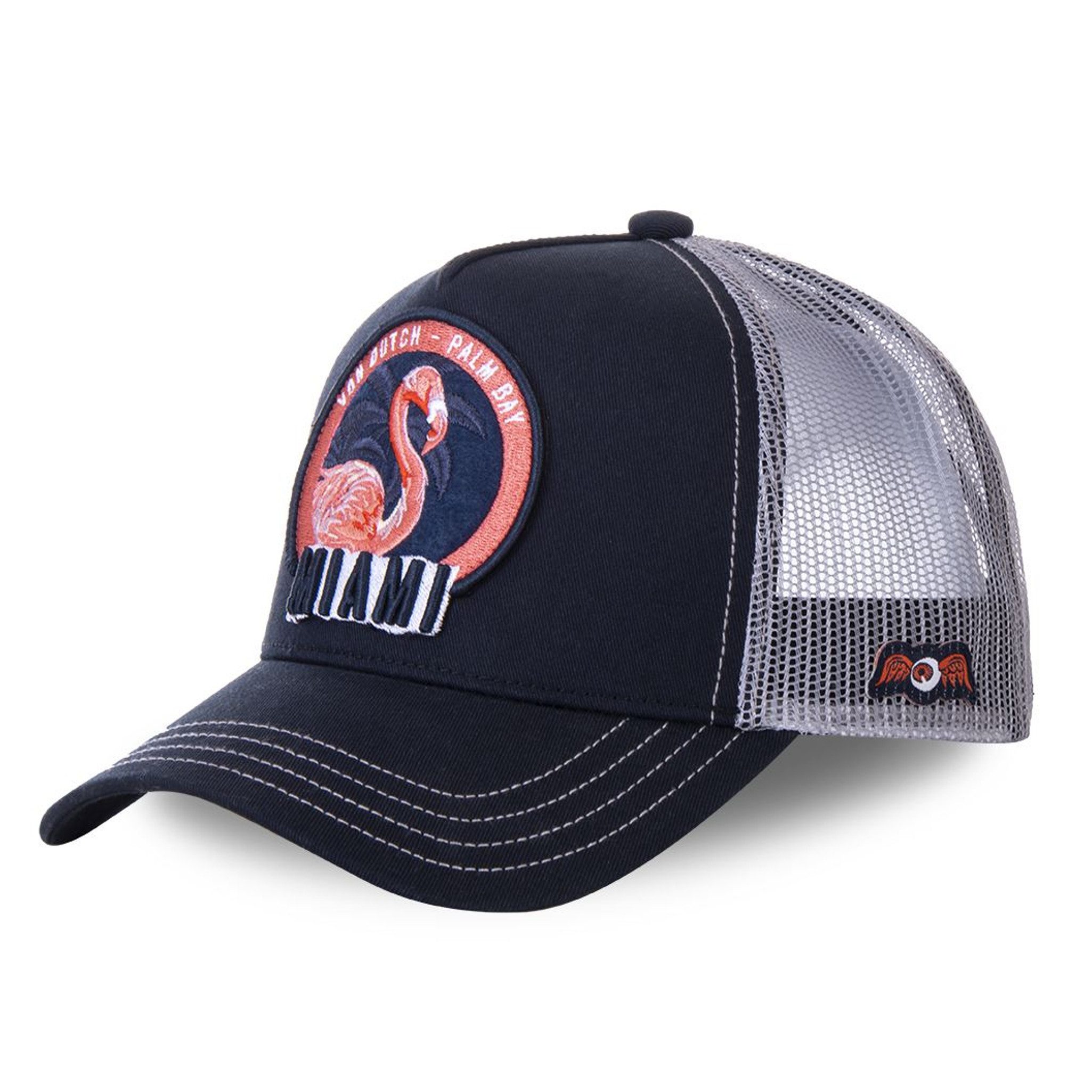 Von Dutch Trucker Cap Von Dutch Originals Trucker Cap - MIAMI Flamingo Palm Day (Basecap, Basecap, Meshcap, Trucker Kappe)
