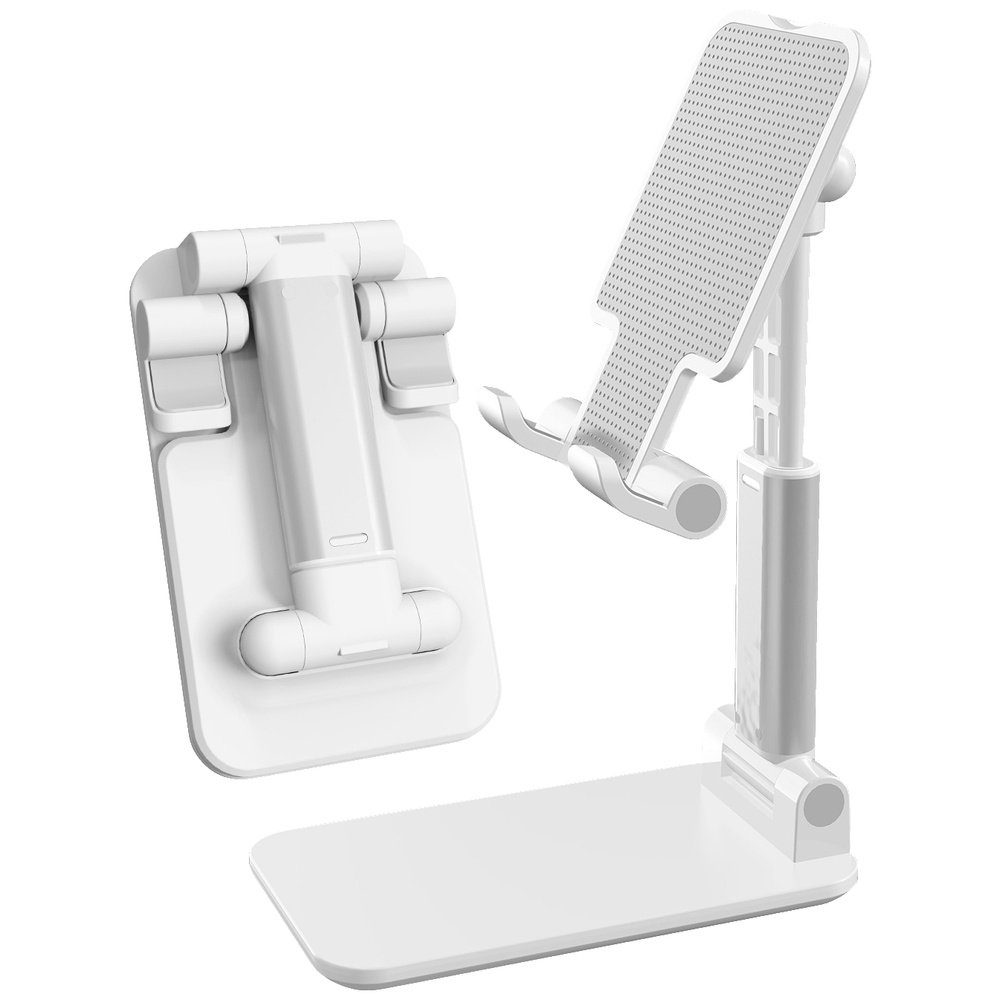Handy Ständer Weiß Passend für Handy-Modell: Smartphone, Tablet Handy-Halterung