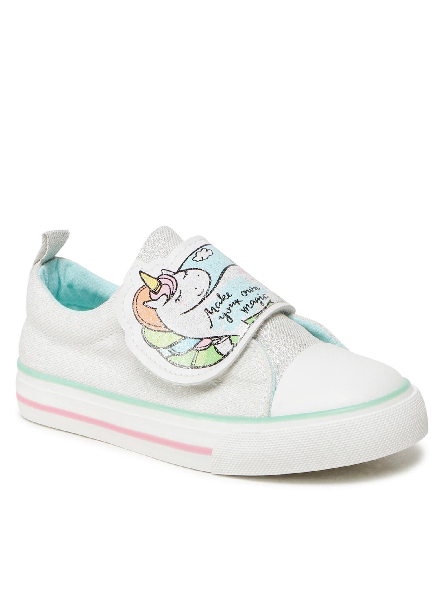 nelli blu Nelli Blu Sneakers aus Stoff Mädchen NS21-07-30 Weiß Sneaker