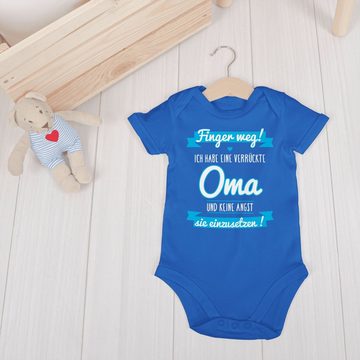 Shirtracer Shirtbody Ich habe eine verrückte Oma blau Sprüche Baby