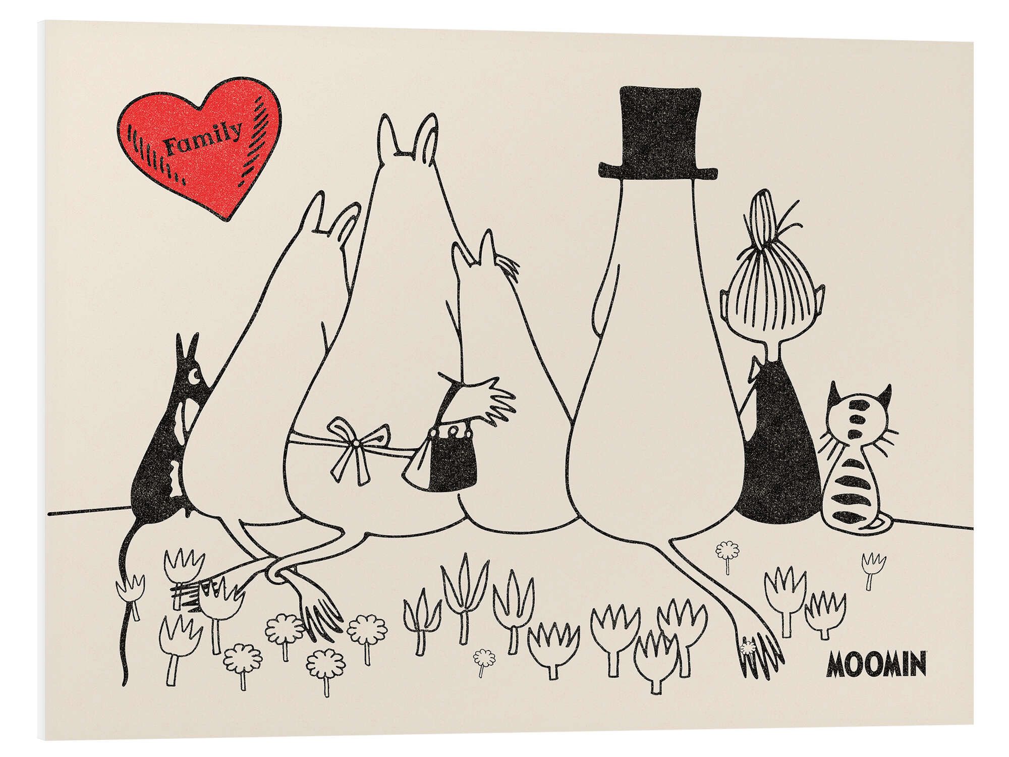 Posterlounge Poster Moomin, Moomin Family, Babyzimmer günstig online kaufen