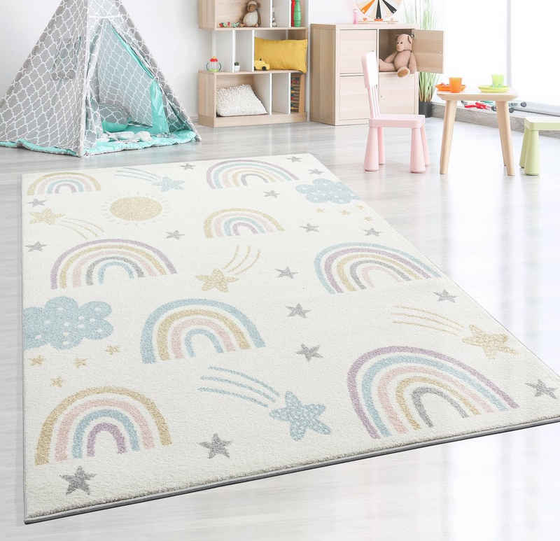 Teppich »Beat Kids Moderner Weicher Kinderteppich, Farbecht, Regenbogen«, the carpet, Rechteck