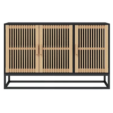 furnicato Sideboard Schwarz 105x30x65 cm Holzwerkstoff