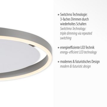 click-licht LED Deckenleuchte LED Deckenleuchte Ritus in Silber 20W 2650lm, keine Angabe, Leuchtmittel enthalten: Ja, fest verbaut, LED, warmweiss, Deckenlampe, Deckenbeleuchtung, Deckenlicht
