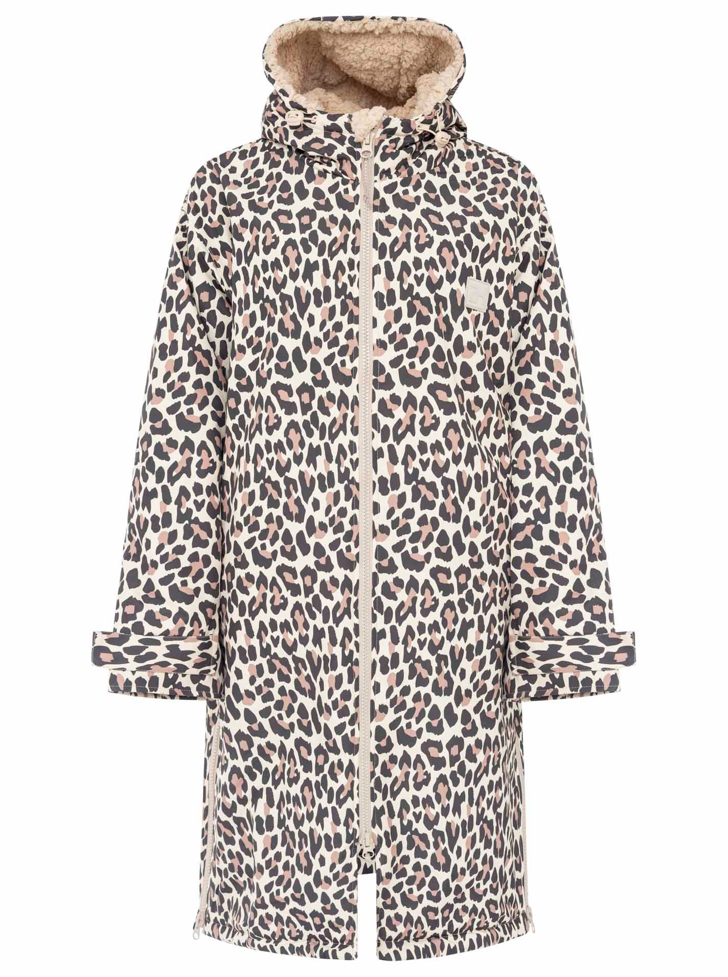 Zwillingsherz Kurzmantel "Oversize Windjacke ZH" seitliche Taschen, Kapuze, Reißverschluss, Teddy Futter, Oversized