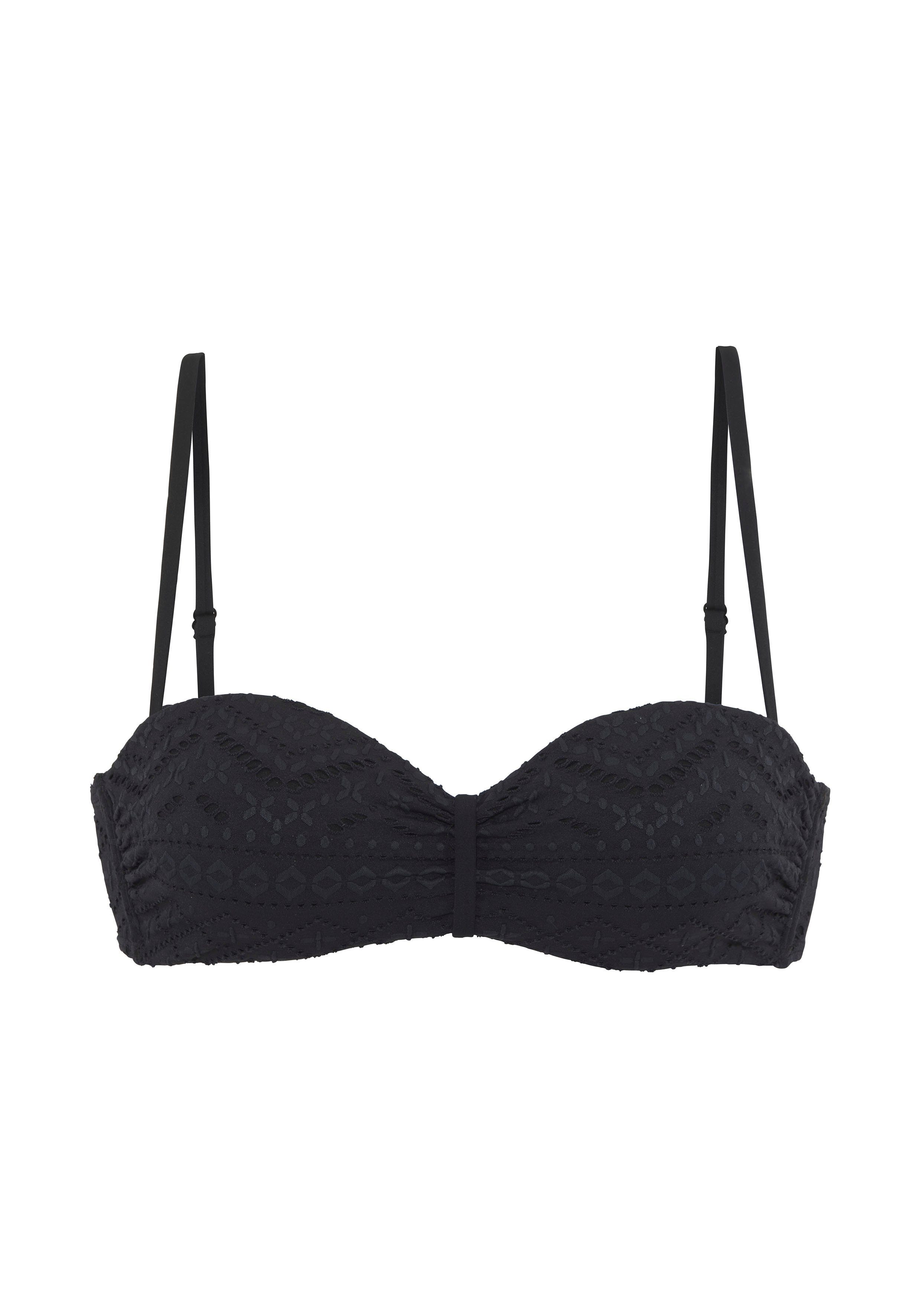 LASCANA Bügel-Bandeau-Bikini-Top Omara, mit Lochstickerei günstig online kaufen