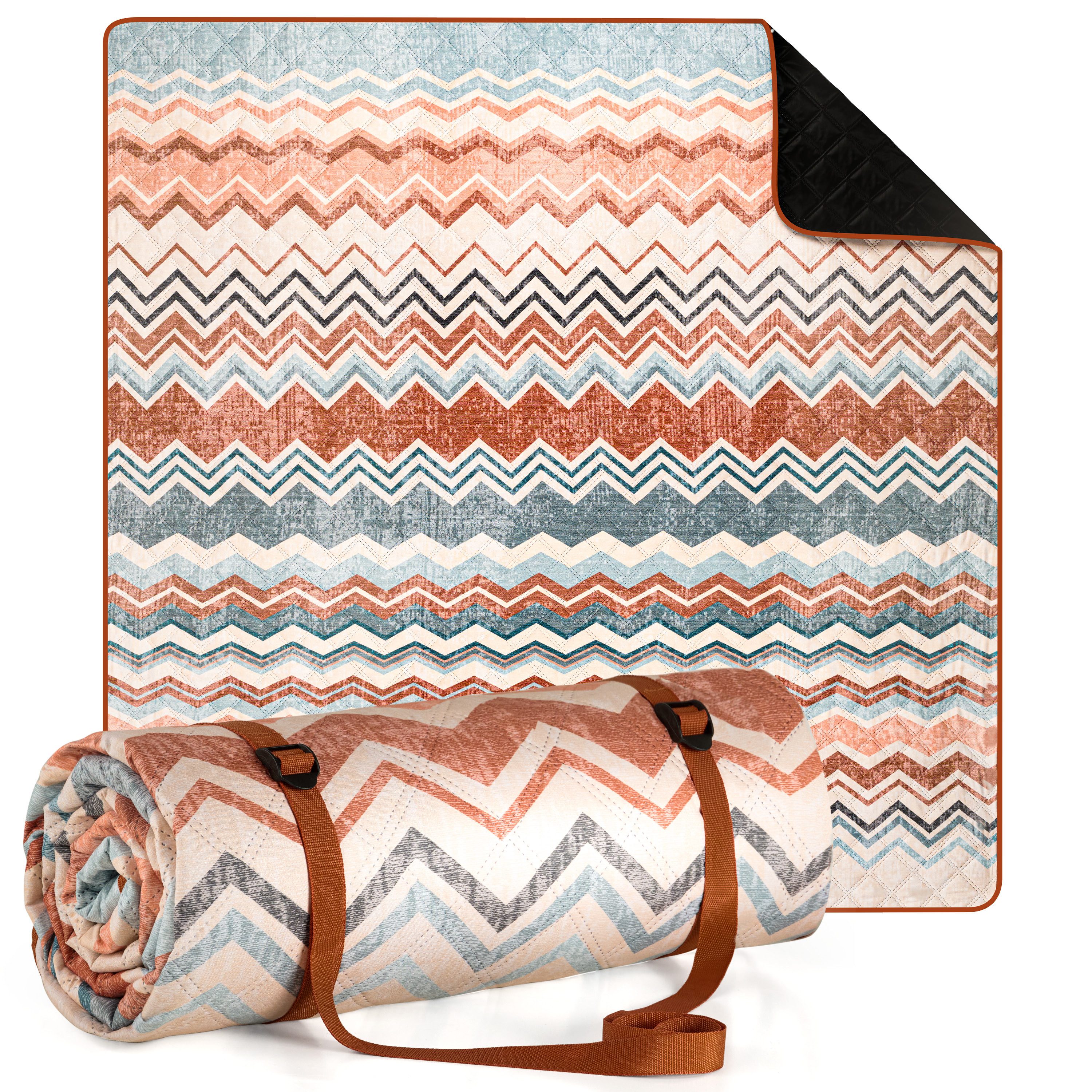 Picknickdecke Premium Picknickdecke wasserabweisend - Boho & TERRAZZO Design