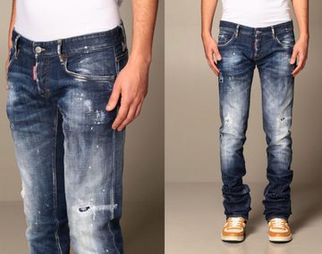 Dsquared2 5-Pocket-Jeans DSQUARED2 JEANS SHARPEI DISTRESSED PAINTED Denim 5 Pocket Pants Hose T