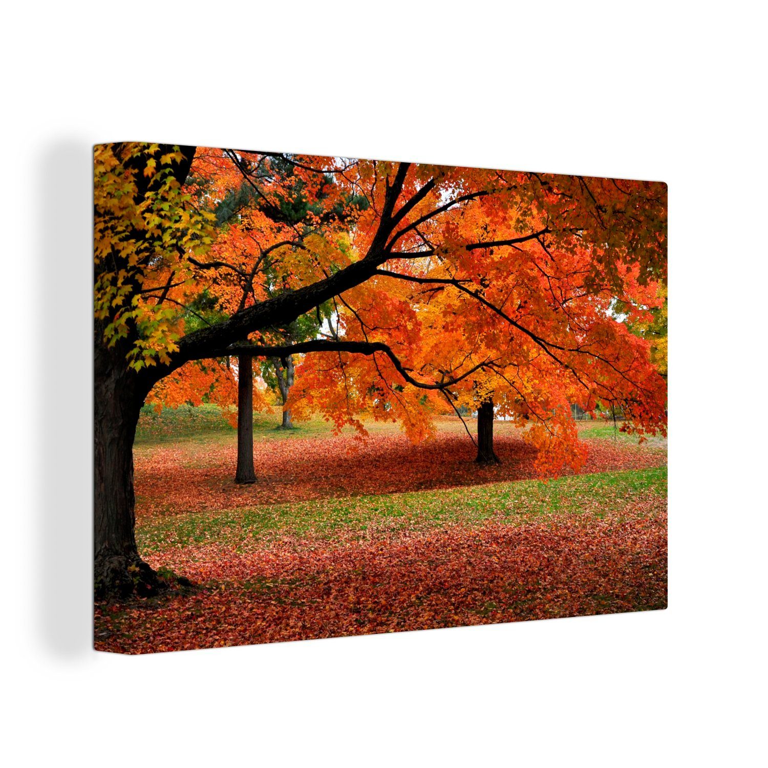 OneMillionCanvasses® Leinwandbild Orange - Boom - England, (1 St), Wandbild Leinwandbilder, Aufhängefertig, Wanddeko, 30x20 cm