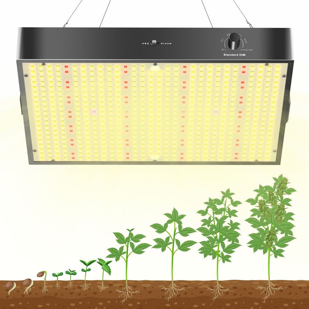 QUBEBU Pflanzenlampe 572LED-Pflanzenlampe 100W Vollspektrum Grow Lampe Pfla günstig online kaufen