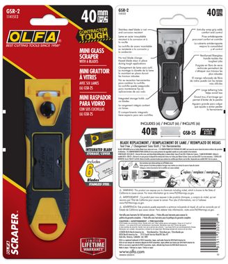 Olfa Universalschaber OLFA Schaber GSR-2 Mini Slim Glasschaber mit 40mm breiter Klinge