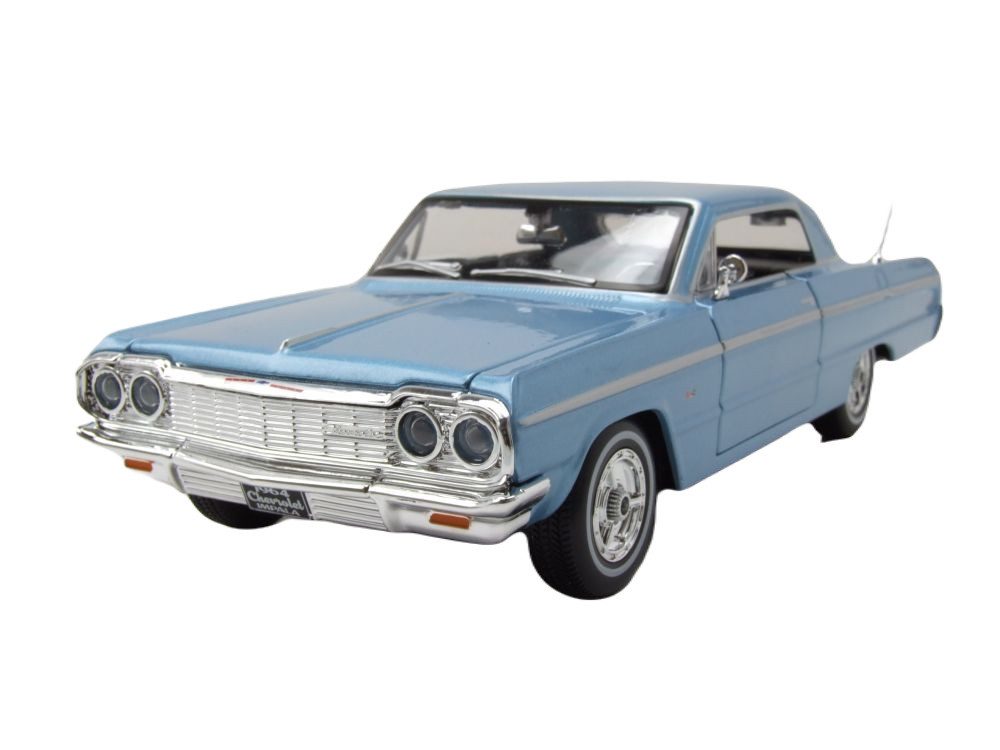 Maisto® Modellauto Chevrolet Impala 1964 blau, Maßstab 1:24