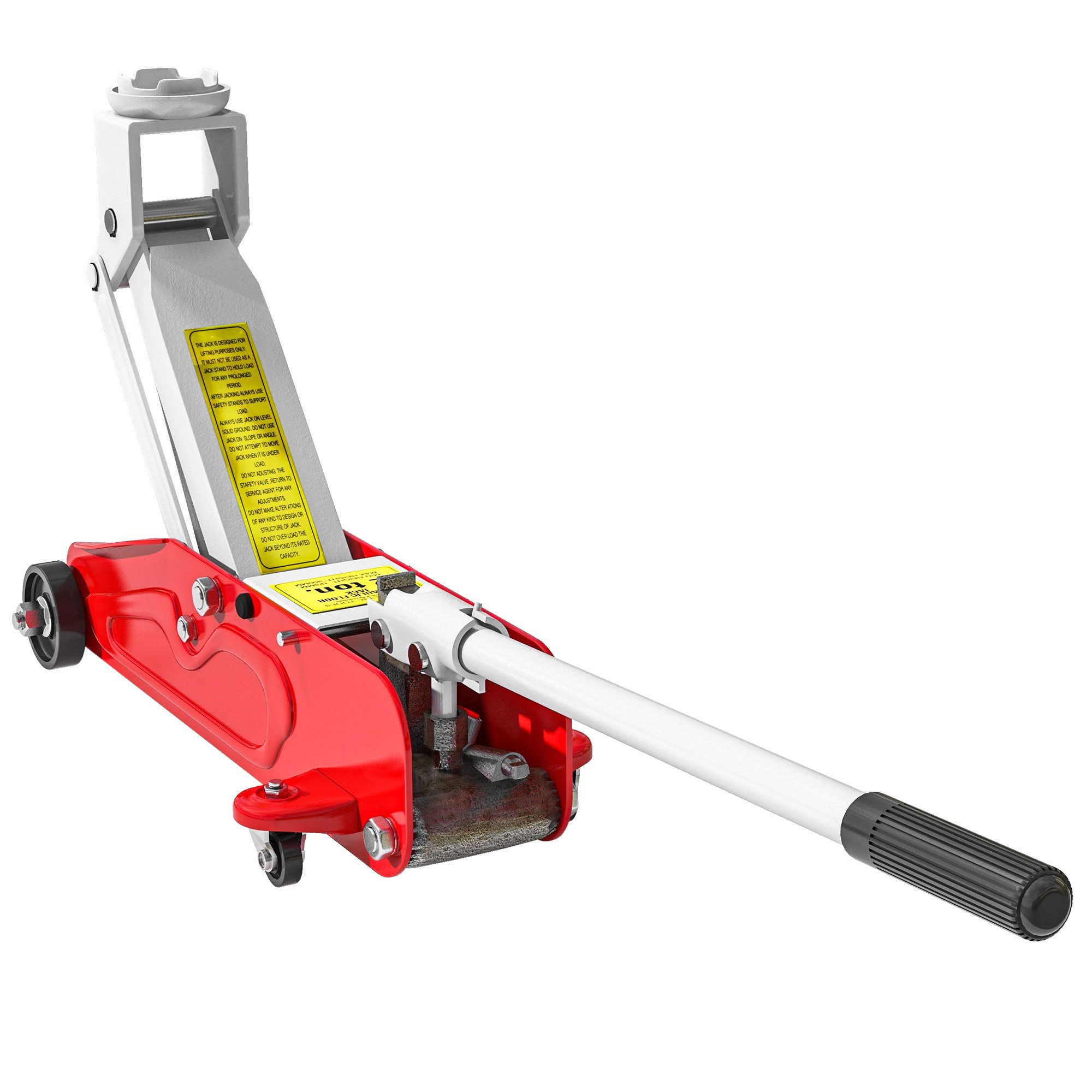 HOMCOM Wagenheber Hydraulischer 2t, Kompakter mit 360° Rollen, Stahl, max. Hubhöhe: 30 cm, Rangierwagenheber, 1-tlg., Wagenheber für Auto, mit Überlastschutz