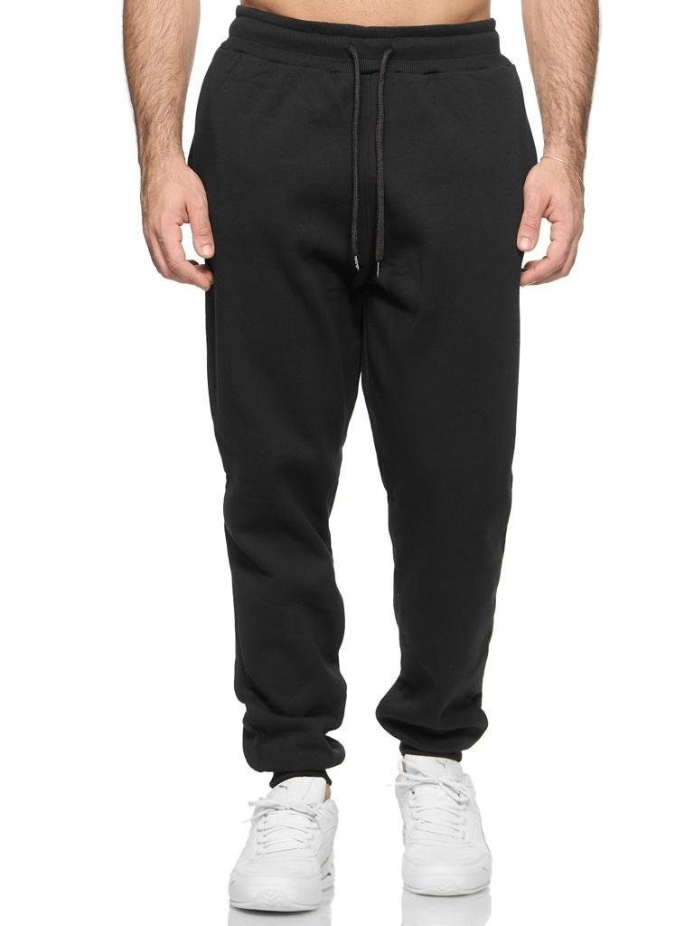 Banco Jogginghose Jogginghose Trainingshose Sporthose Streetwear Sweatpants (6) unifarben Schwarz