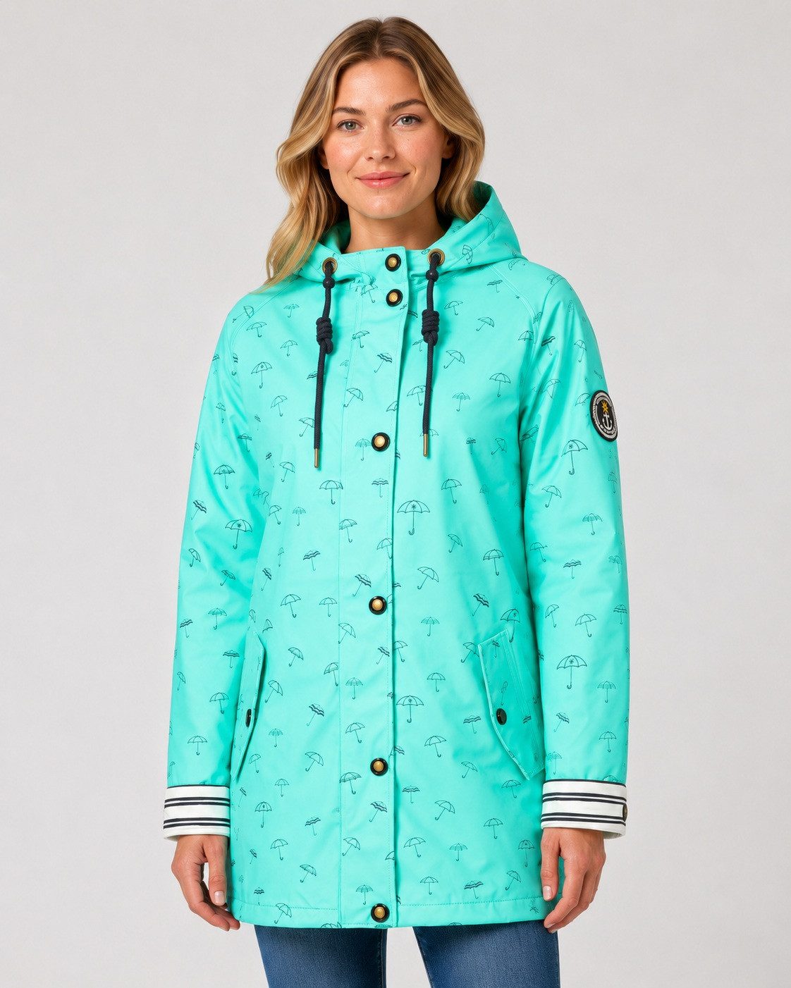 ankerglut Regenjacke Friesennerz #ankerglutbucht Regenmantel, Longjacket auch in Großen Größen erhältlich
