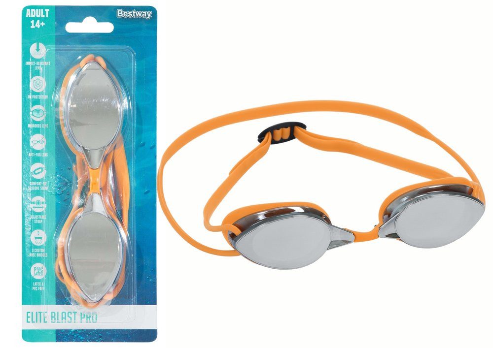 BESTWAY Schwimmbrille Bestway 21066 Black Mirror Schwimmbrille