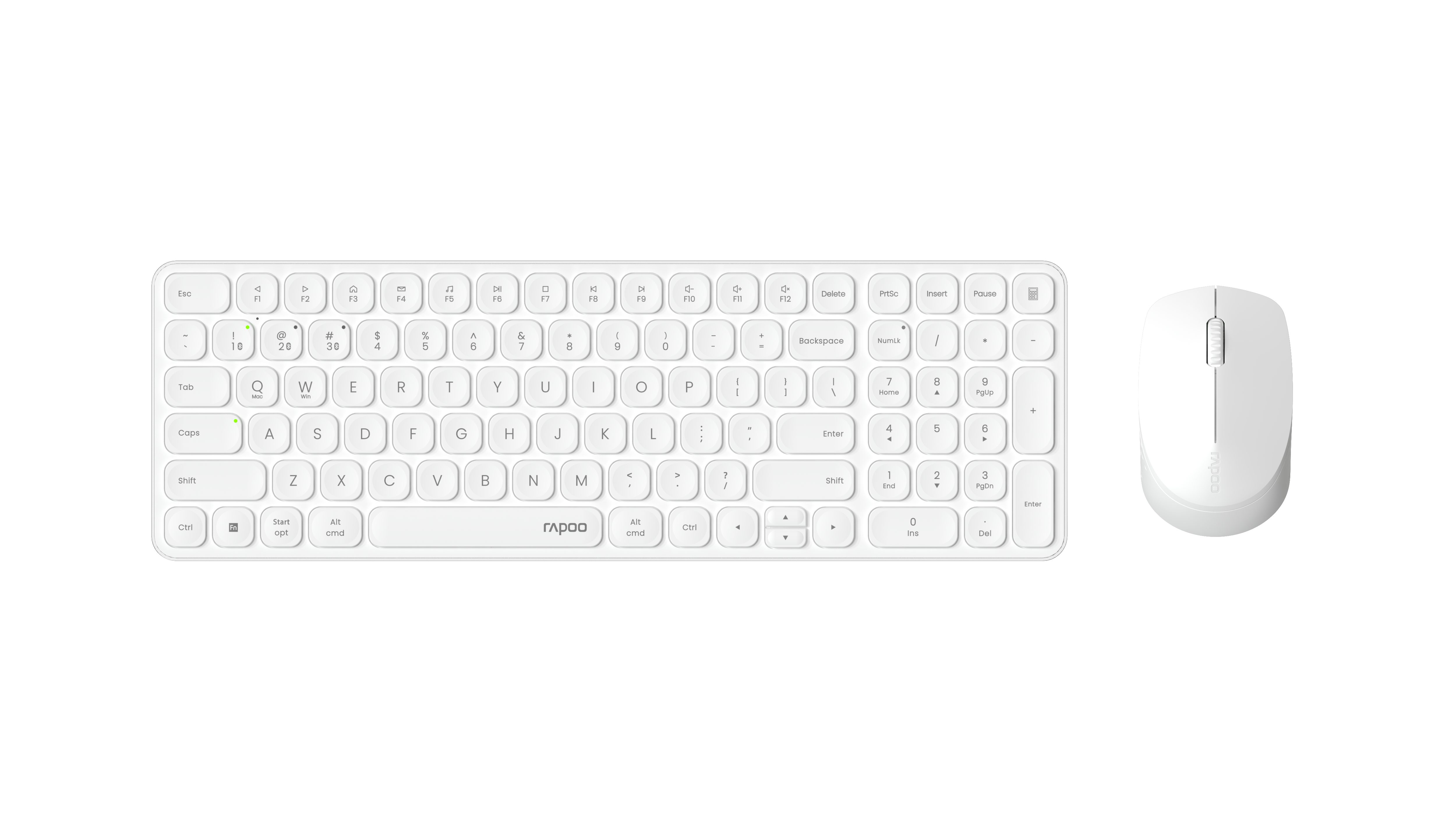 Rapoo 9310M, Kabelloses ultraflaches Multi-Mode-Deskset Tastatur- und Maus-Set