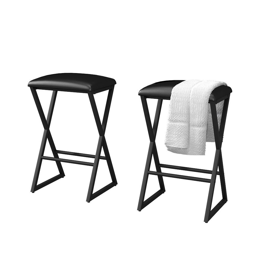 Vicco Barhocker Vault, Schwarz, 30 x 40 cm 2er Set