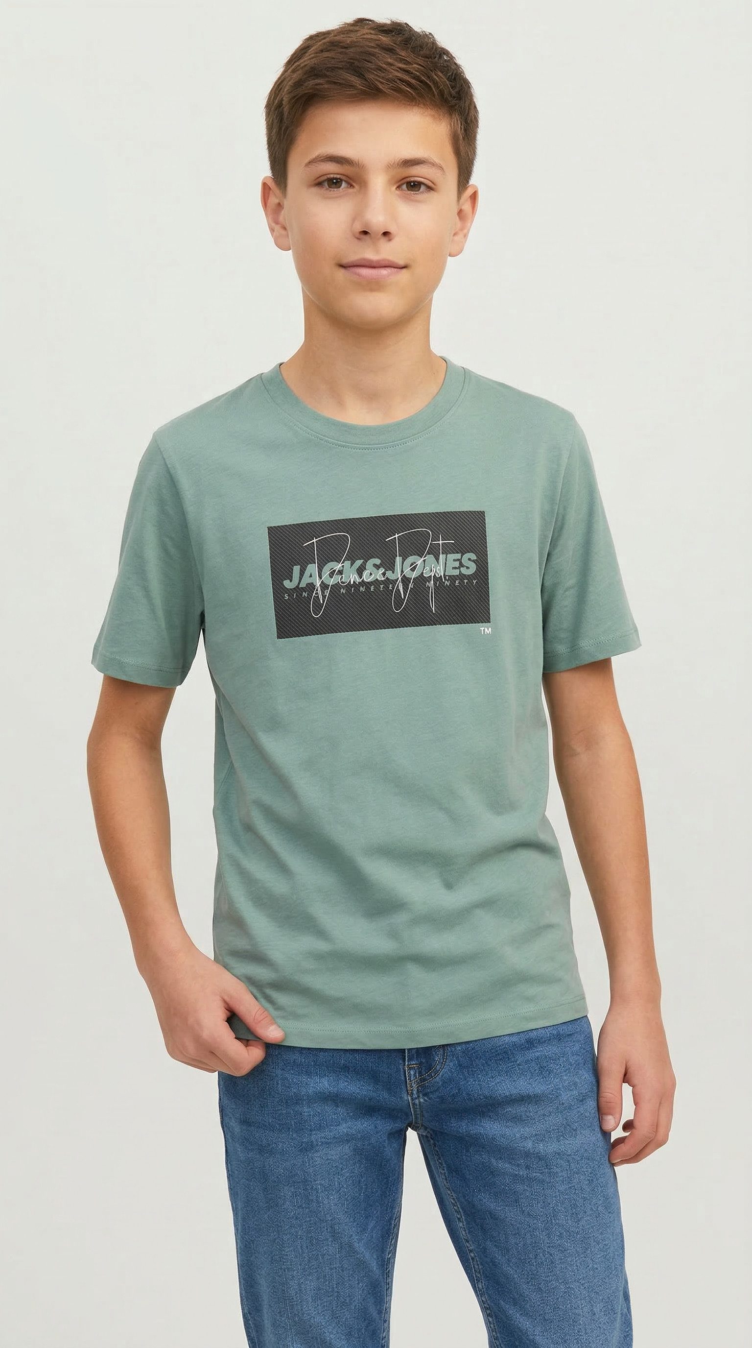 Jack & Jones Junior T-Shirt JJCOLE PRINT TEE SS CREW NECK JNR mit Logoprint