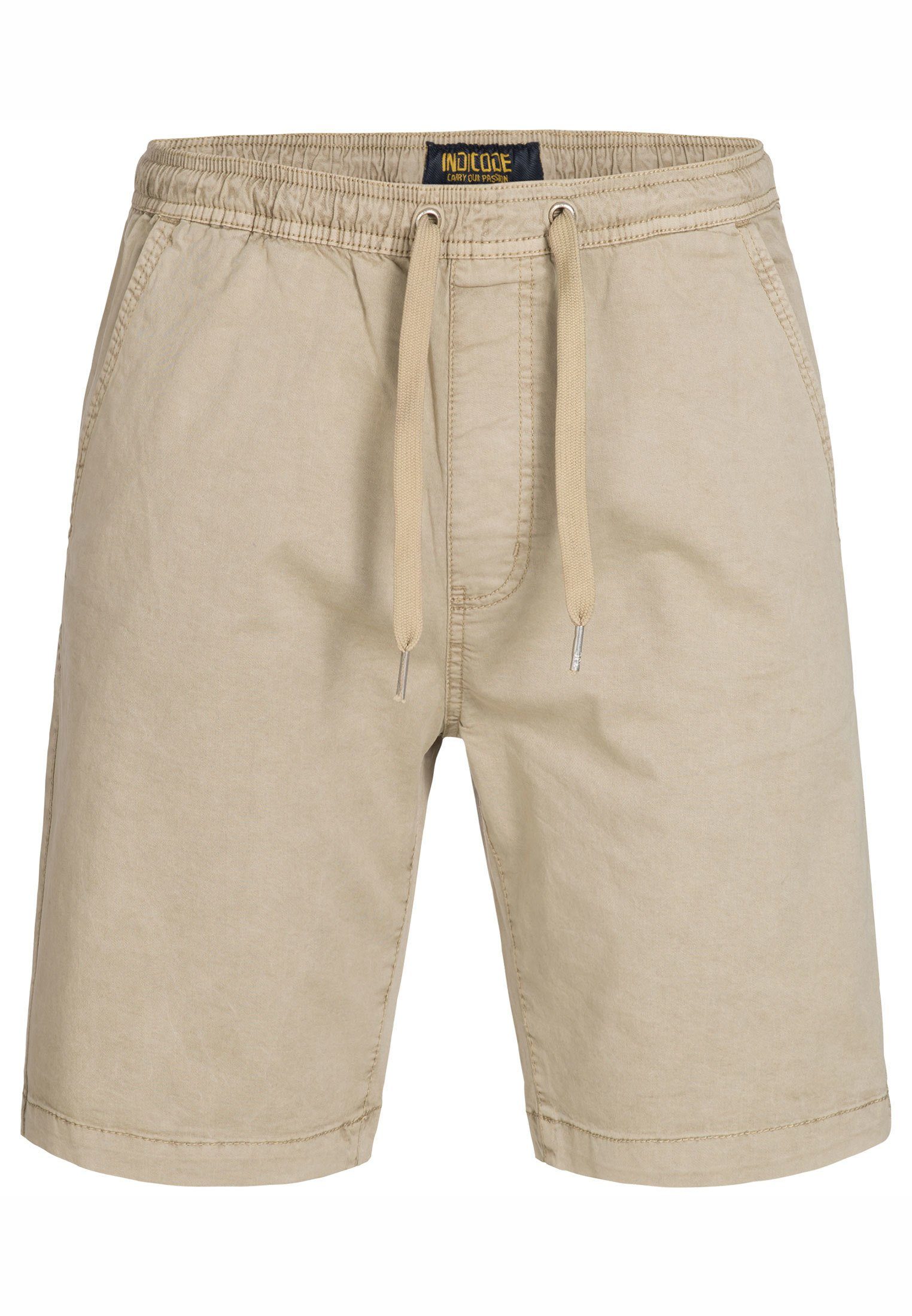 Indicode Chinoshorts Kelowna mit elastischem Bund günstig online kaufen