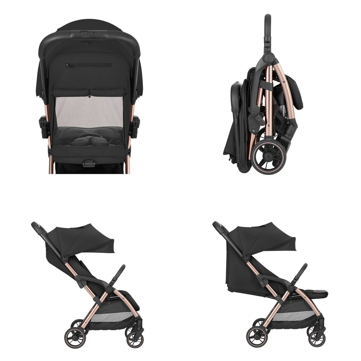 Kikkaboo Kinder-Buggy Kinderwagen, Buggy Eden 22 kg, Federung Regenschutz zusammenklappbar
