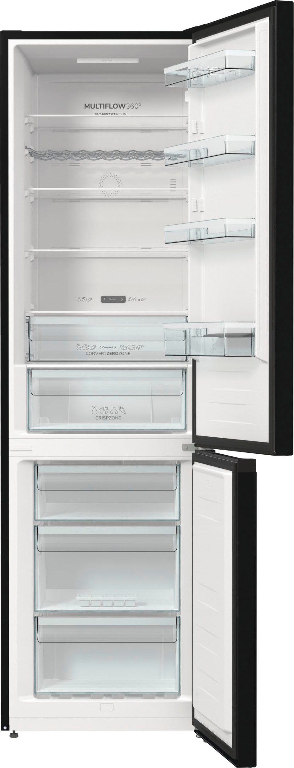 cm breit NK89C0DBK, 60 schwarz Kühl-/Gefrierkombination GORENJE hoch, 200 cm