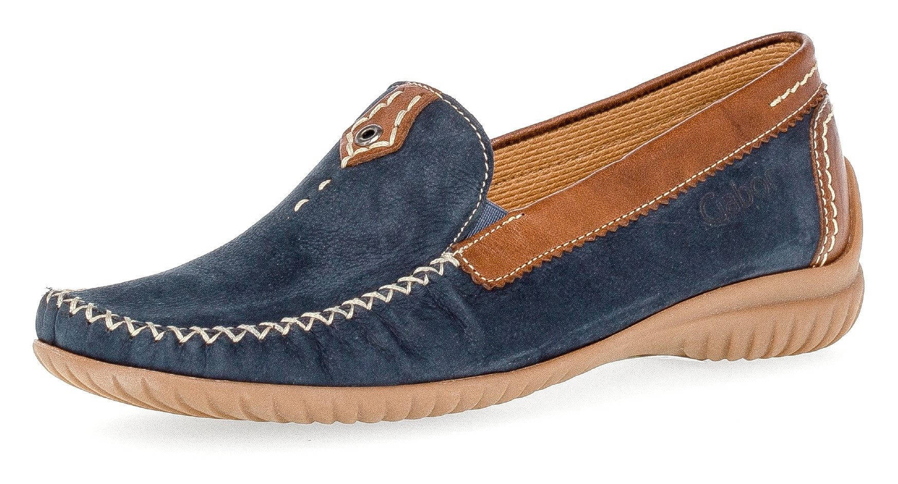Gabor FLORENZ Mokassin, Slipper, Schlupfschuh, Bequmschuh mit Kontrastnaht, günstig online kaufen