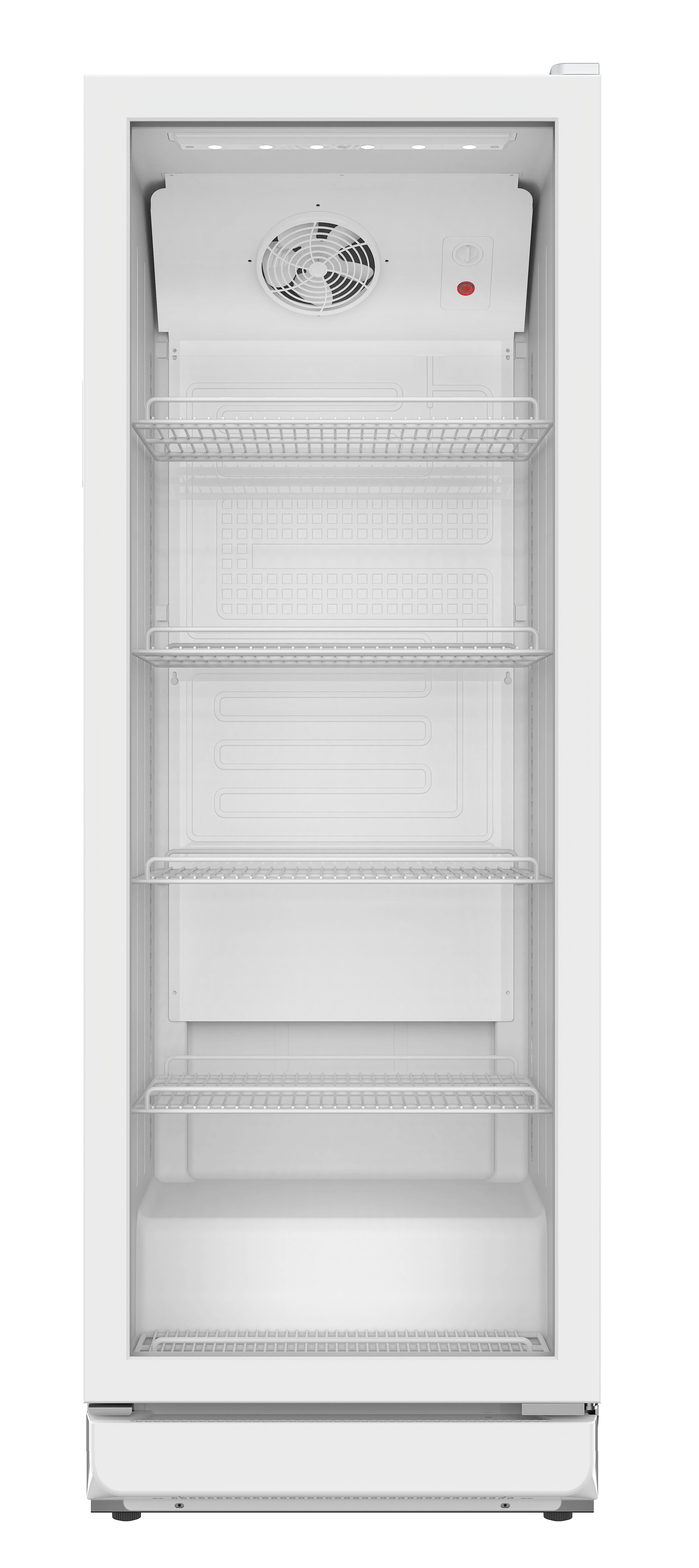 PKM Getränkekühlschrank GKS168W Flaschenkühlschrank, 4 Drahtablagen LED-Beleuchtung regelbares Thermostat Weiß