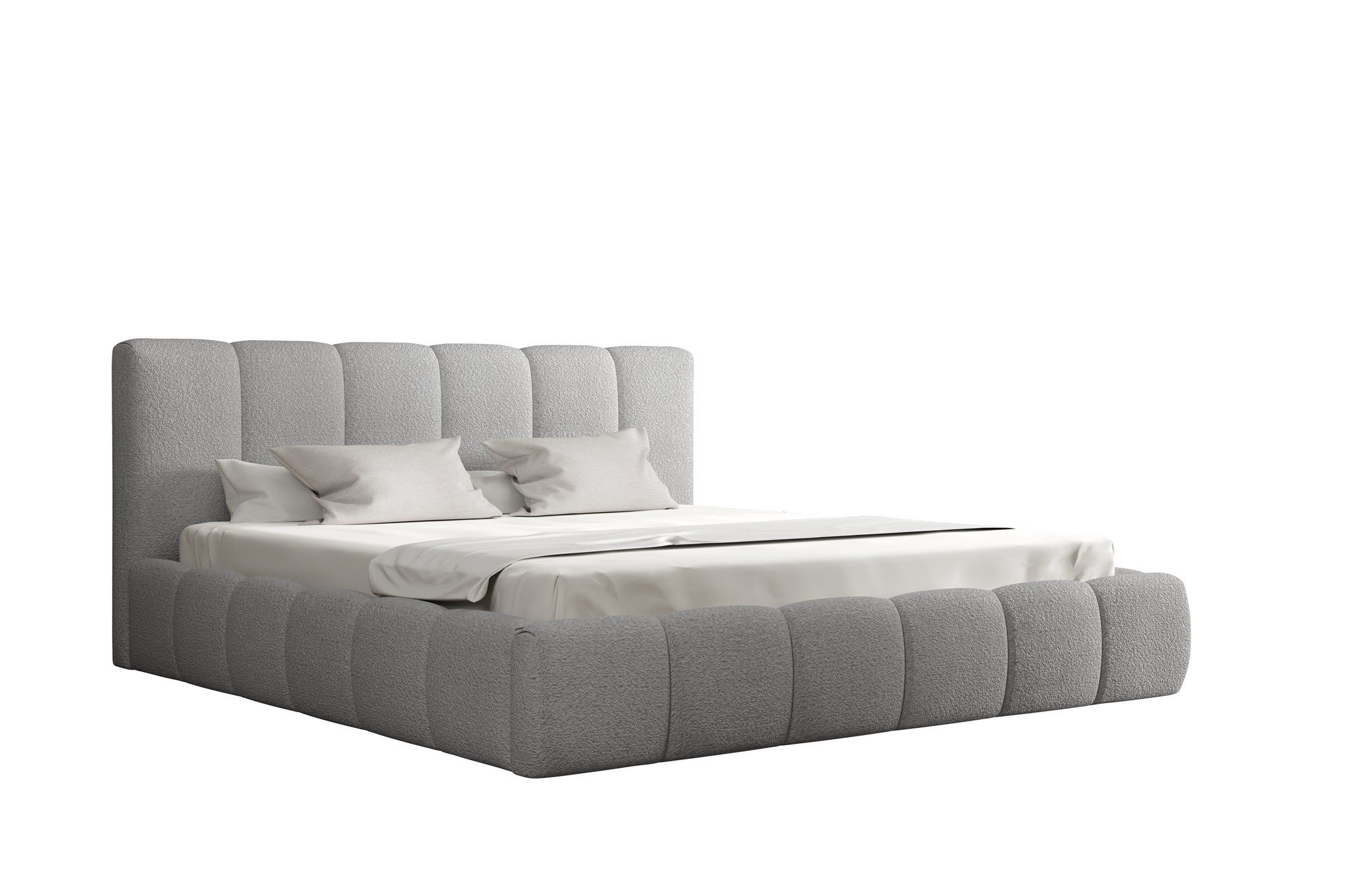 Fun Möbel Polsterbett Doppelbett GIULIA in Stoff (inkl. Holzlattenrost, in 2 Stoffen), inkl. Bettkasten, wählbar mit oder ohne Matratze