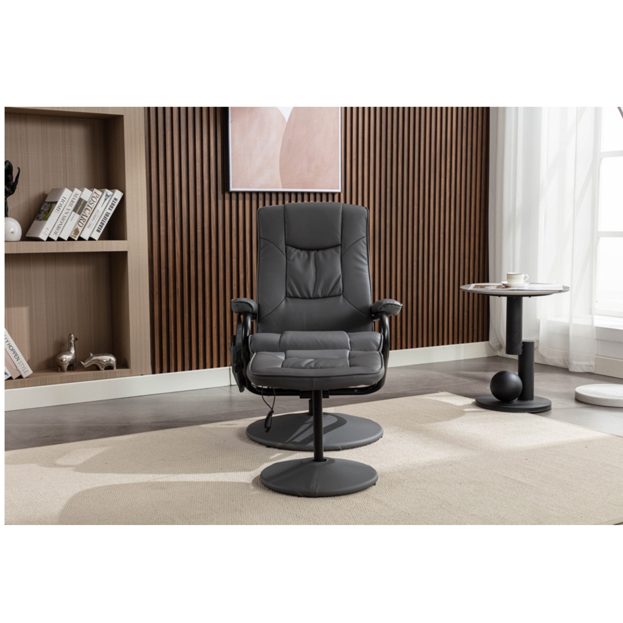 Happy Home Massagesessel Massagesessel mit Heizfunktion & Fußhocker für Wellnessbereich