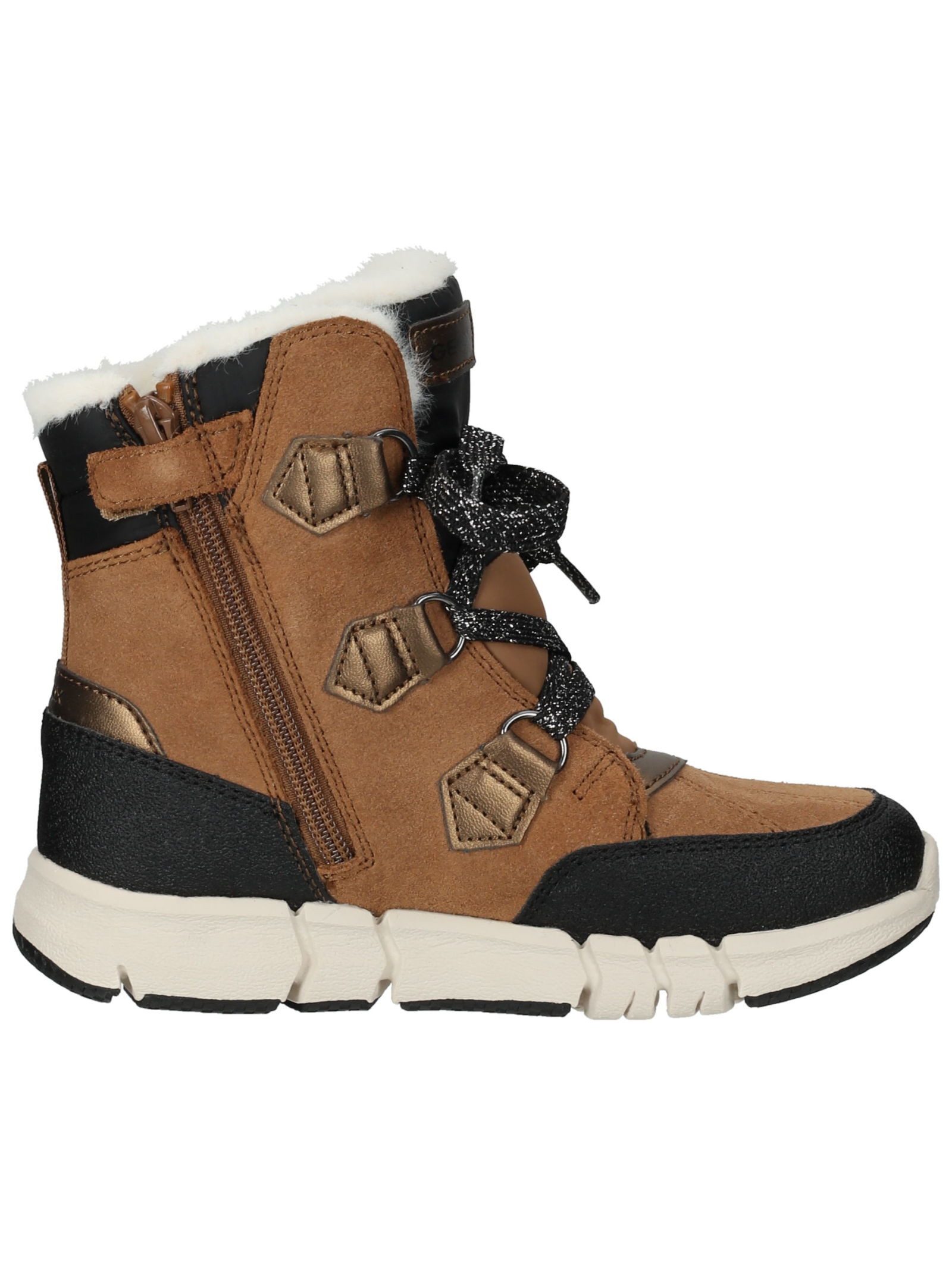 Geox Stiefelette Veloursleder/Textil Schnürstiefelette