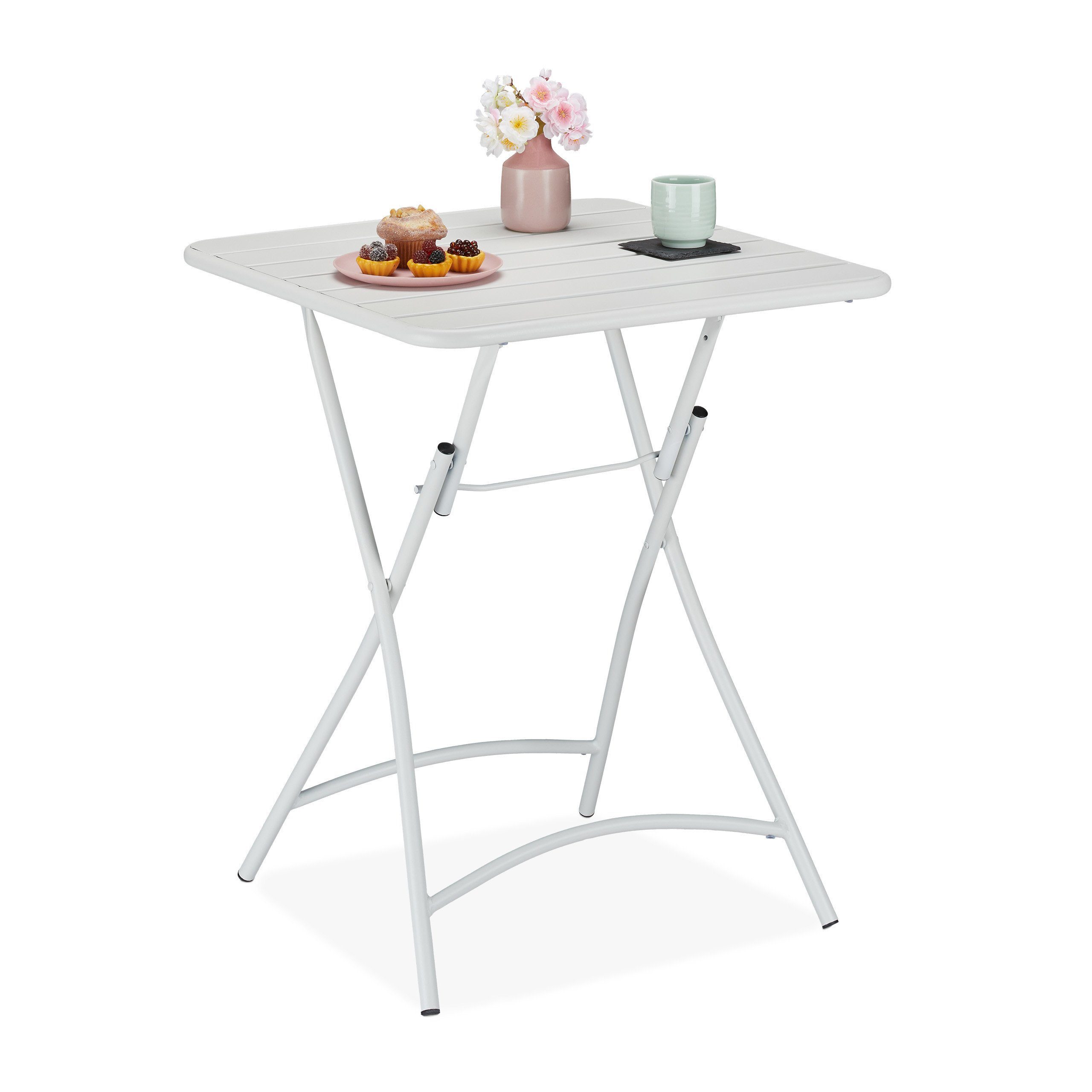 relaxdays Gartentisch Metall Balkontisch klappbar günstig online kaufen